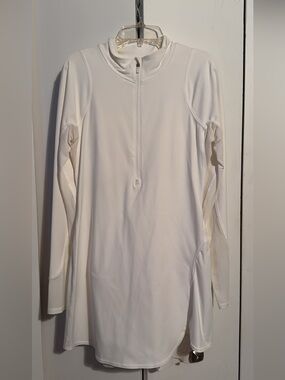 lululemon athletica White Long-Sleeve 1/2 Zip Tunic